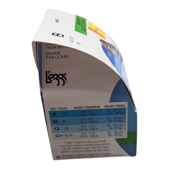 Leggs Sheer Energy Vitality Nude Sheer Toe Pantyhose Size B 94663 NIB - Picture 2 of 6